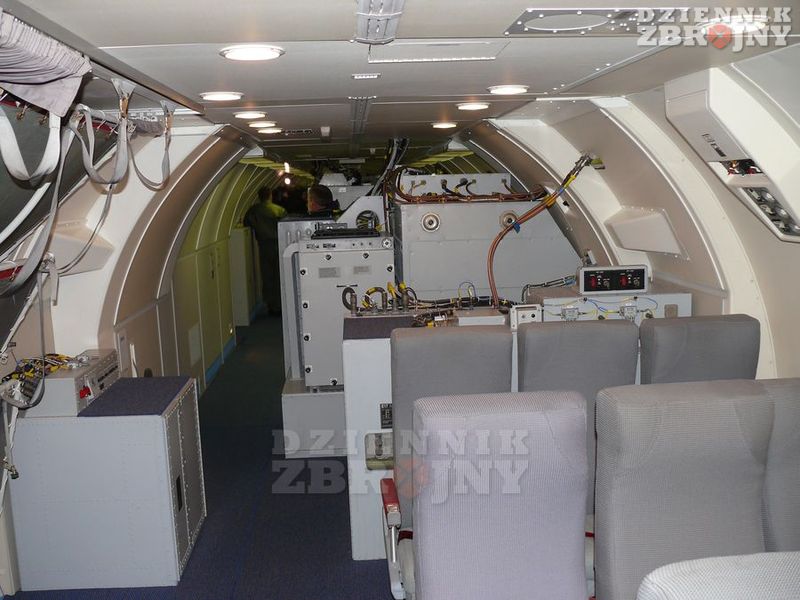 Przedział pasażerski i wypoczynkowy w tylnej części maszyny.