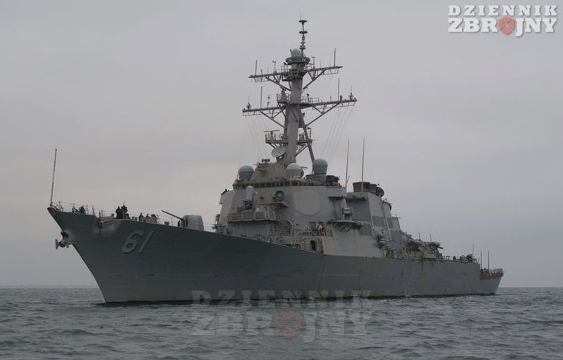 USS Ramage na wodach Zatoki Gdańskiej