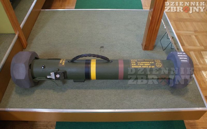 Pojemnik po pierwszym ppk Spike-LR odpalonym w Toruniu