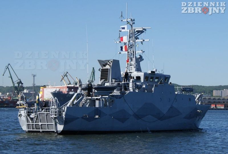 Szwedzki trałowiec HSWMS Sturko.