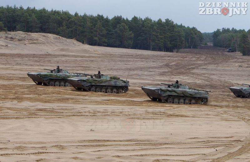 Polska kompania zmechanizwana to 13 BWP-1 i 1 wzt Mors.