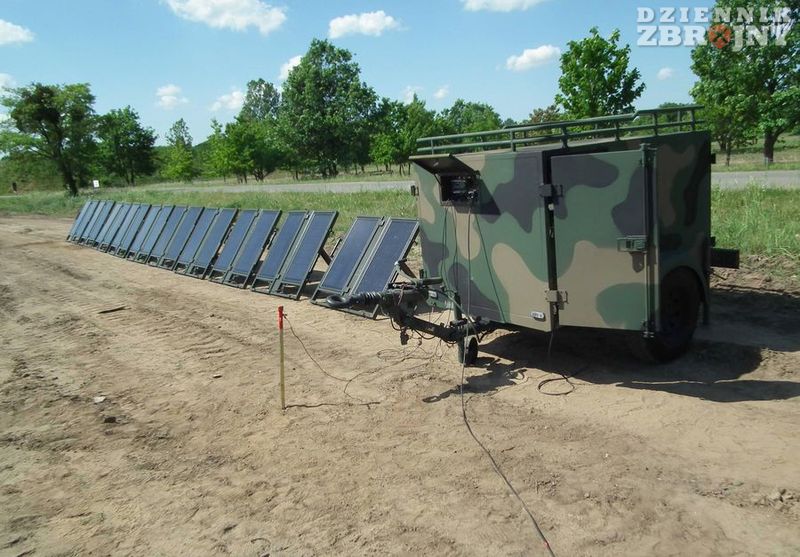 Przewoźny system polowej elektrowni fotowoltaicznej