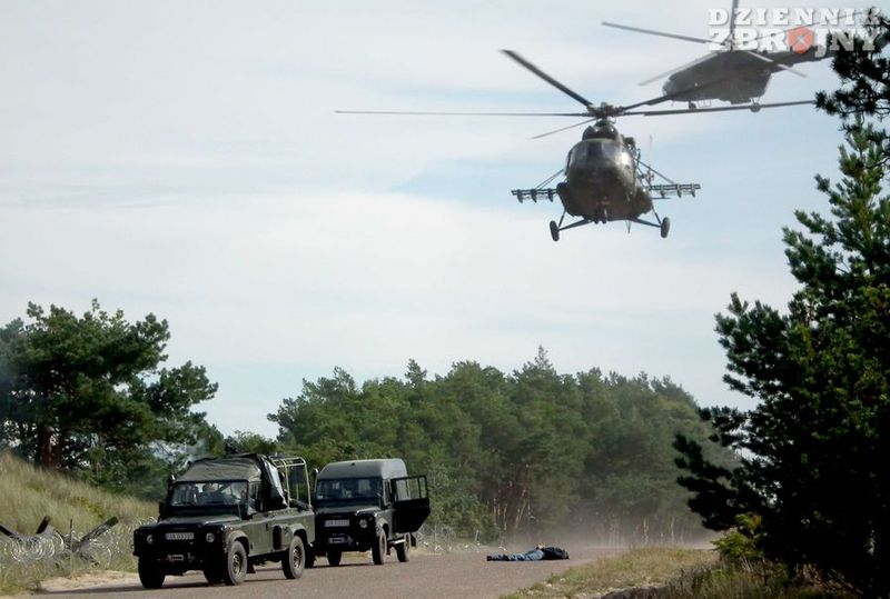 Działania śmigłowców i Formozy przy zatrzymaniu terrorystów.