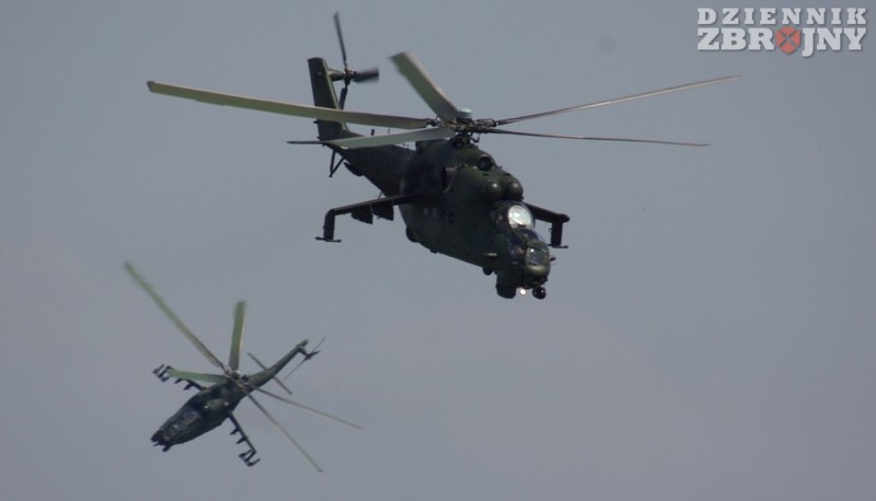Mi-24 w powietrzu odgrywały kilka epizodów. 