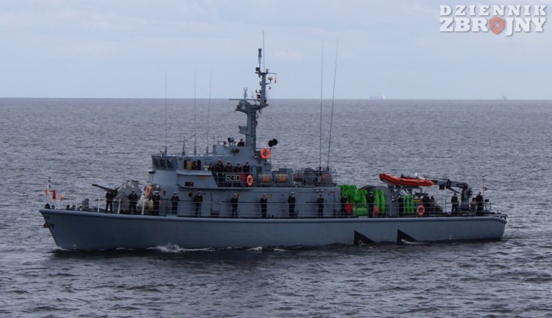 Zmodernizowany trałowiec ORP Gopło